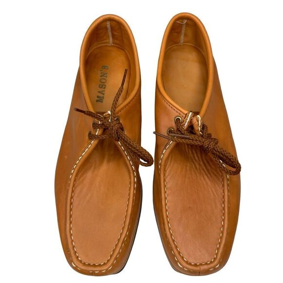 MASON’S Tan Leather Vintage Chukka Lace Up Loafer Size 9 - Picture 7 of 15